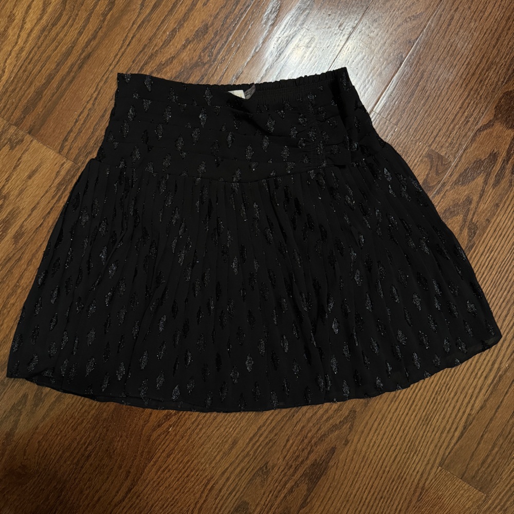 Ramy Brook Black Pleated Mini Skirt